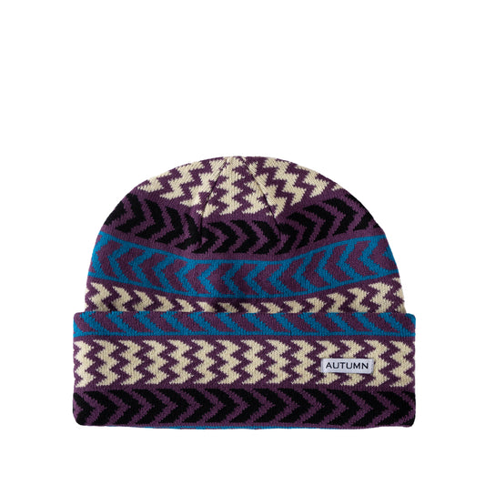 Autumn - Beanie - Chevron - eggplant