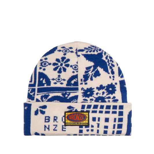 Bronze 56K - Beanie - Azulejo - white/blue