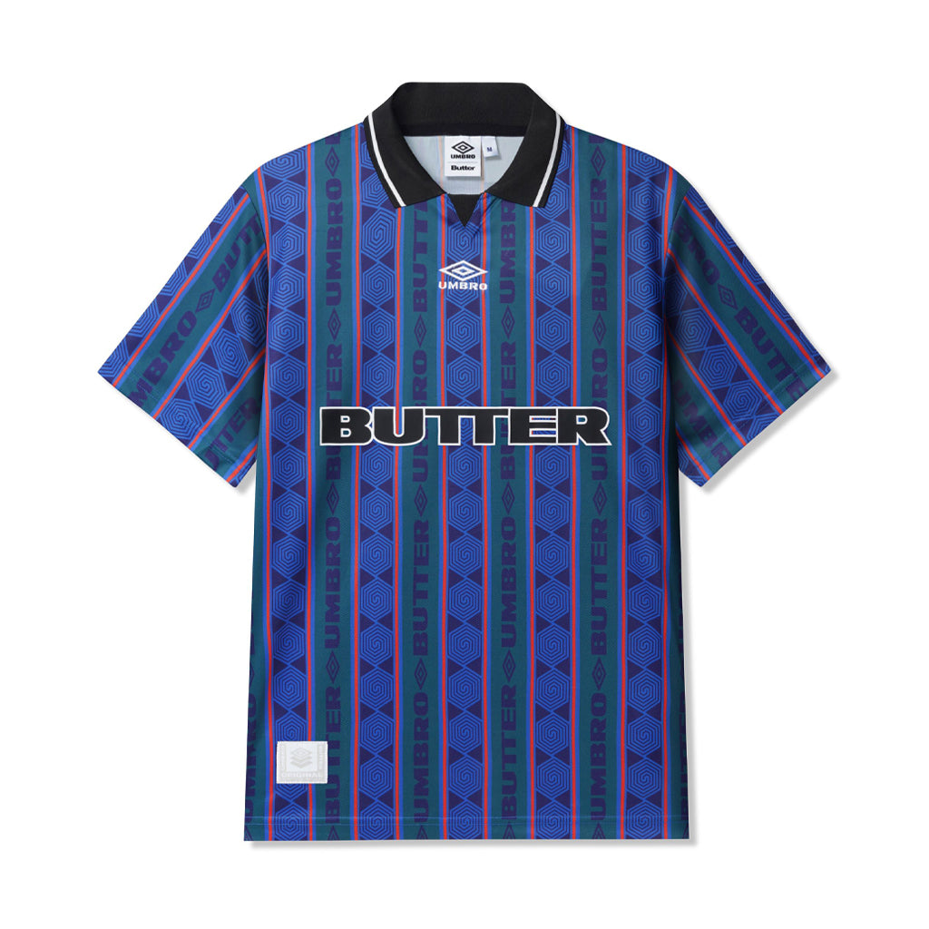 Butter Goods x UMBRO - Jersey - Vert - forest/cobalt