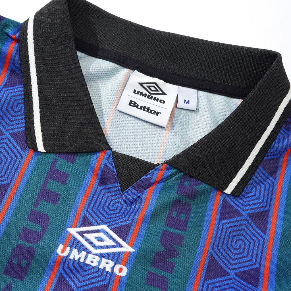 Butter Goods x UMBRO - Jersey - Vert - forest/cobalt