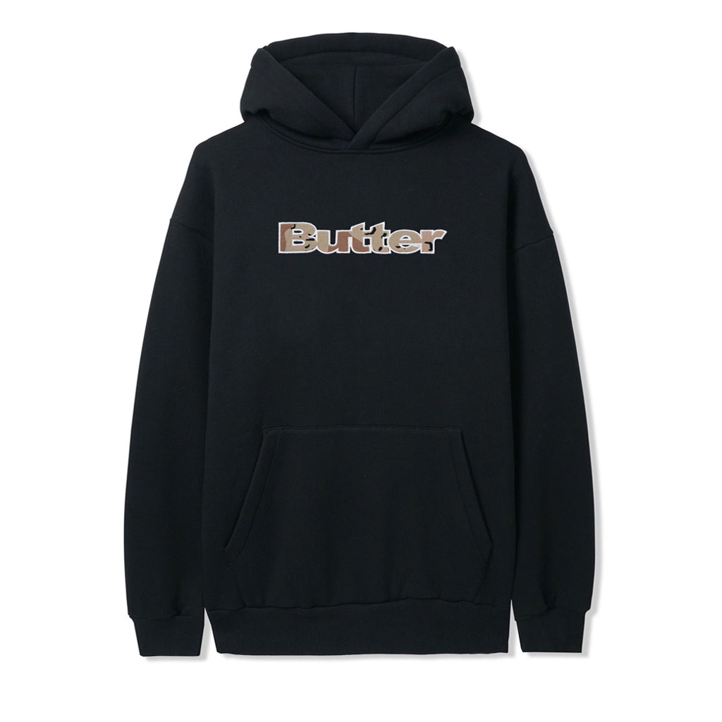 Butter Goods - Hoodie - Logo Camo Applique Pullover - black