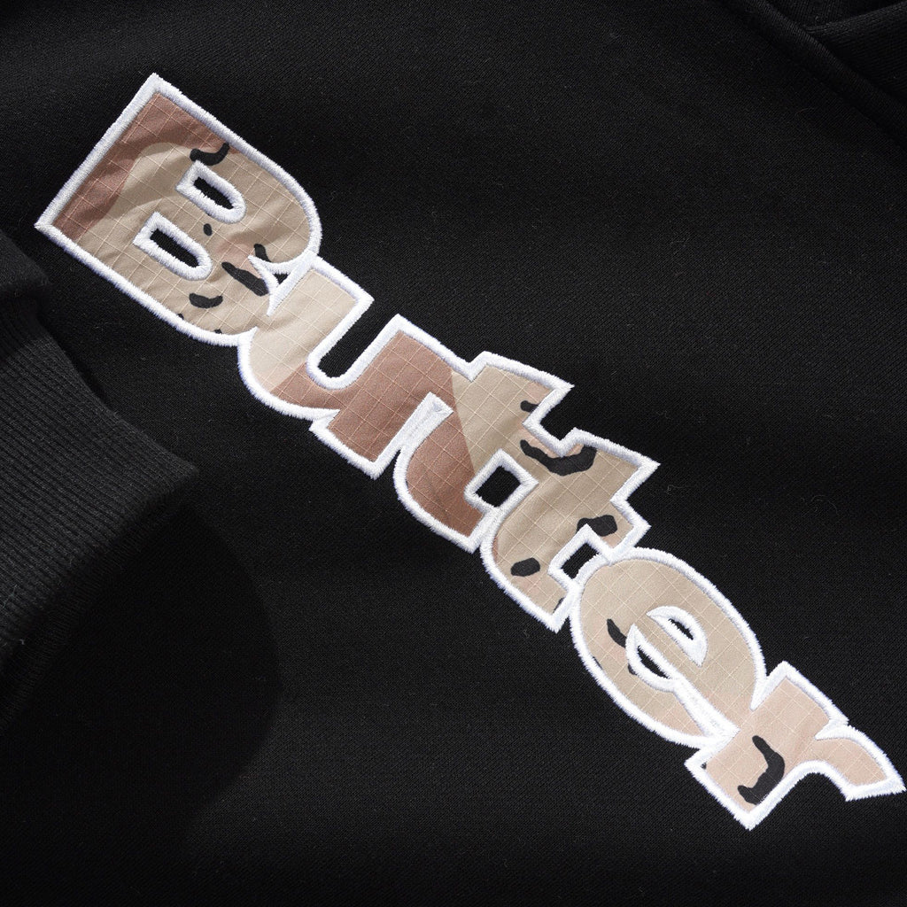 Butter Goods - Hoodie - Logo Camo Applique Pullover - black