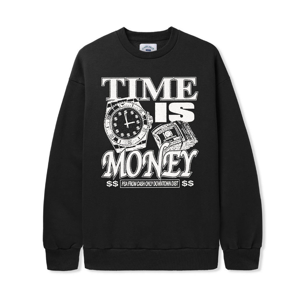 Cash Only - Crewneck - Time - black