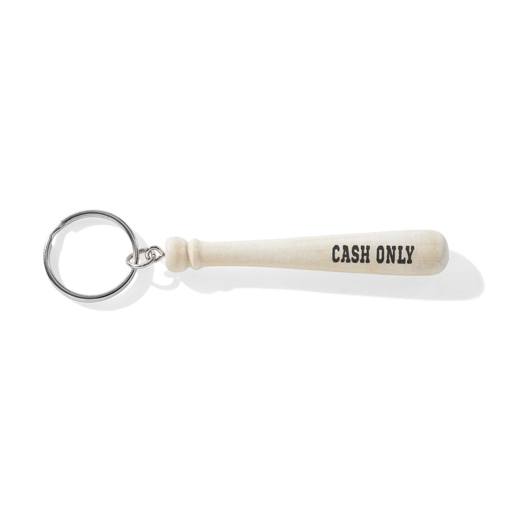 Cash Only - Key Chain - Baseball Bat - pine