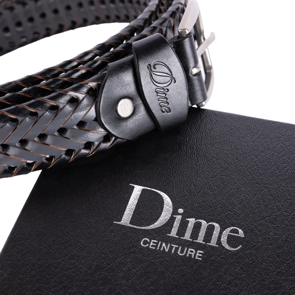 Dime - Belt - Braided Leather - black/charcoal