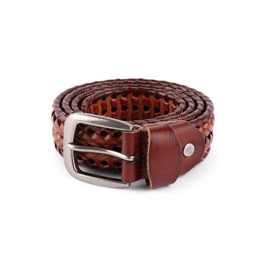 Dime - Belt - Braided Leather - caramel/brown