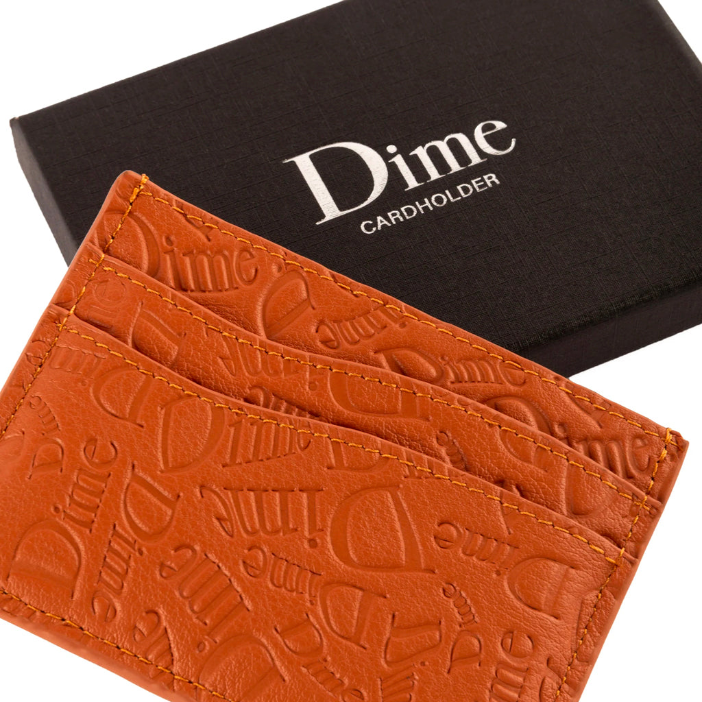 Dime Cardholder "Haha" Leather almond