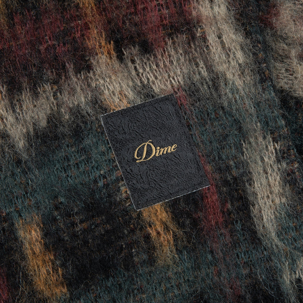 Dime - Crewneck - Plaid Mohair Knit - black