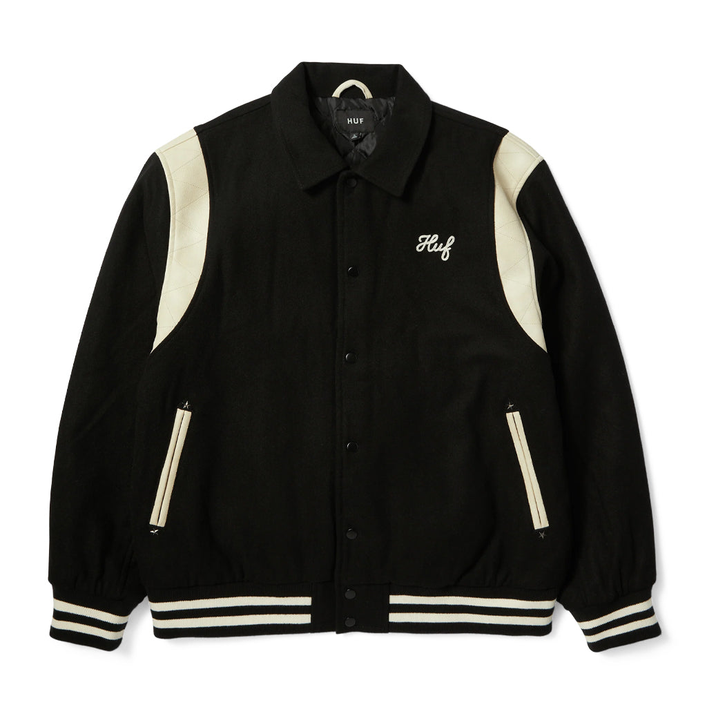 HUF - Jacket - Song Varsity - black