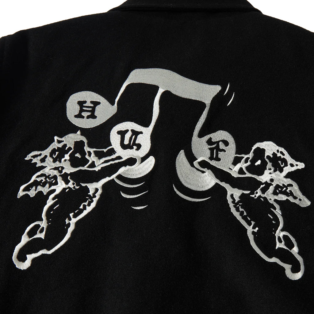 HUF - Jacket - Song Varsity - black