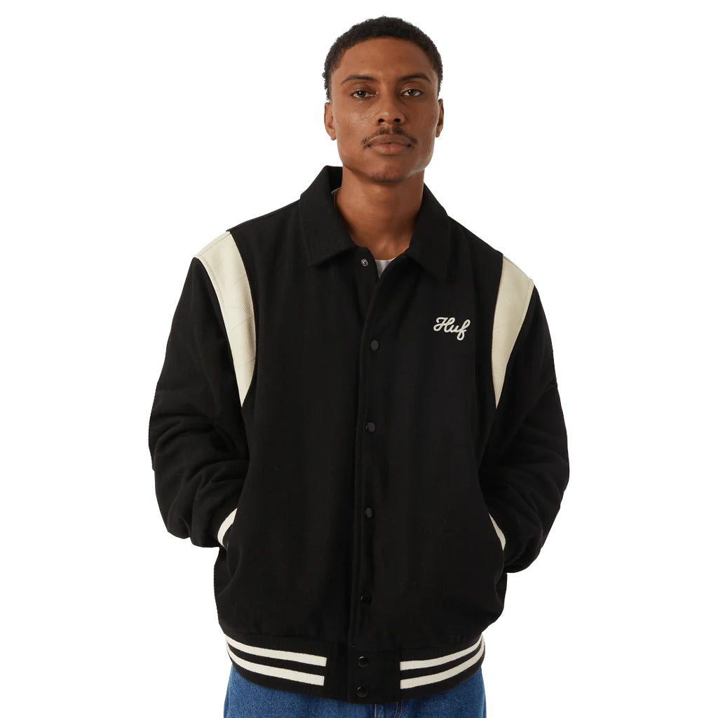 HUF - Jacket - Song Varsity - black