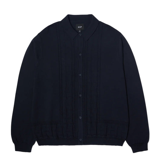 HUF - Cardigan - Towner Knit Top - navy