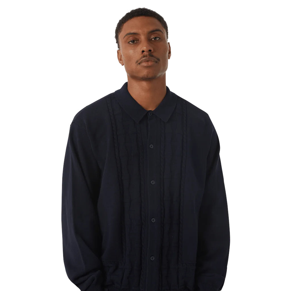 HUF - Cardigan - Towner Knit Top - navy