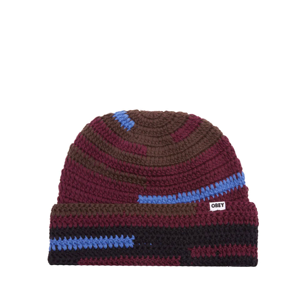 Obey Beanie - Fairmount Crotche - purple multi