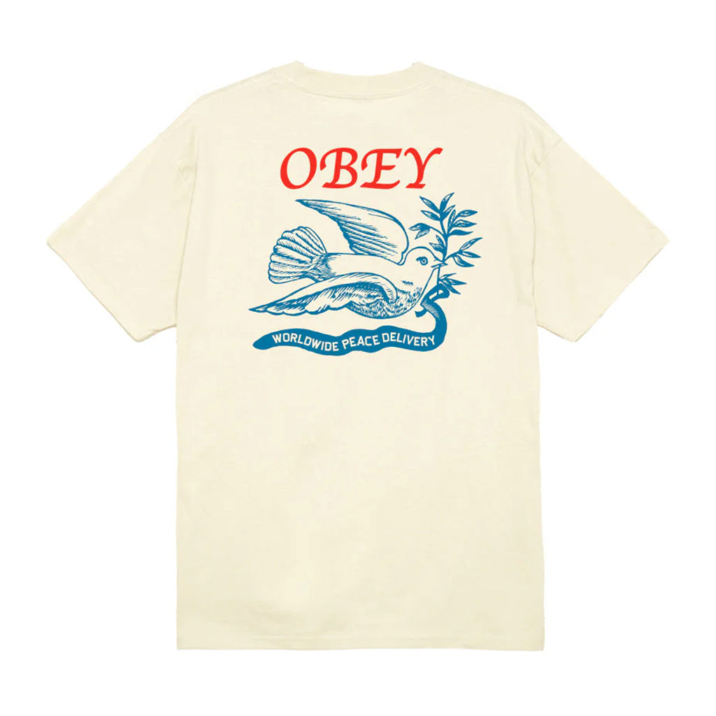 Obey - T-Shirt - Peace Delivery Dove - cream