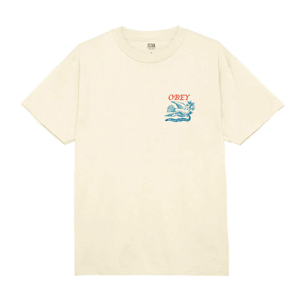 Obey - T-Shirt - Peace Delivery Dove - cream