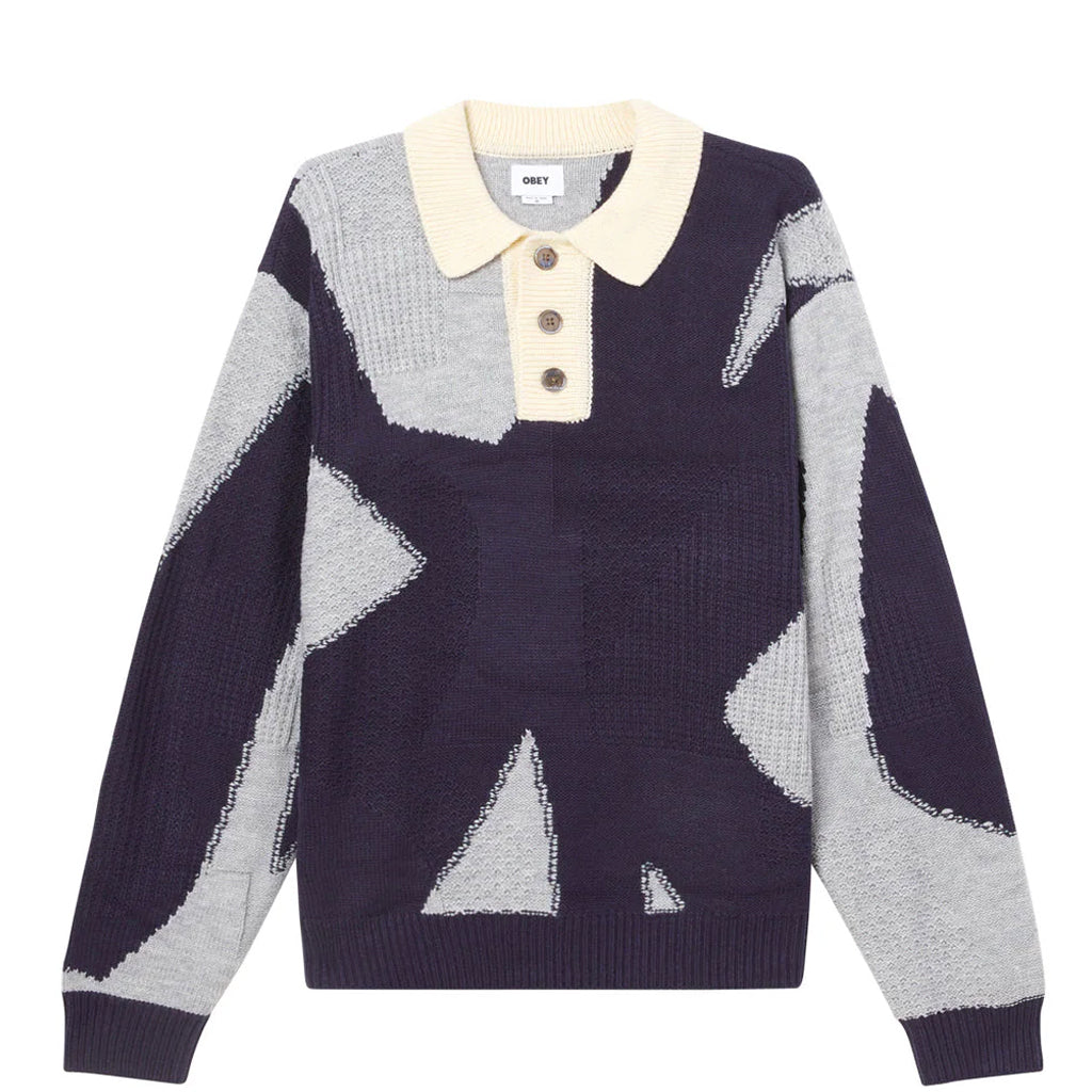 Obey - Sweater - Luca Polo - heather grey multi