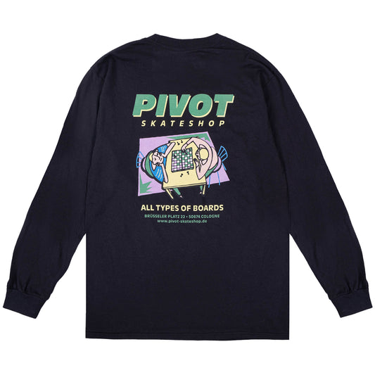 Pivot Skateshop Chess Longsleeve black