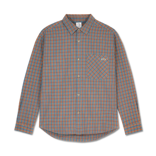 Polar - Shirt - Mitchell LS Flannel - blue/rust