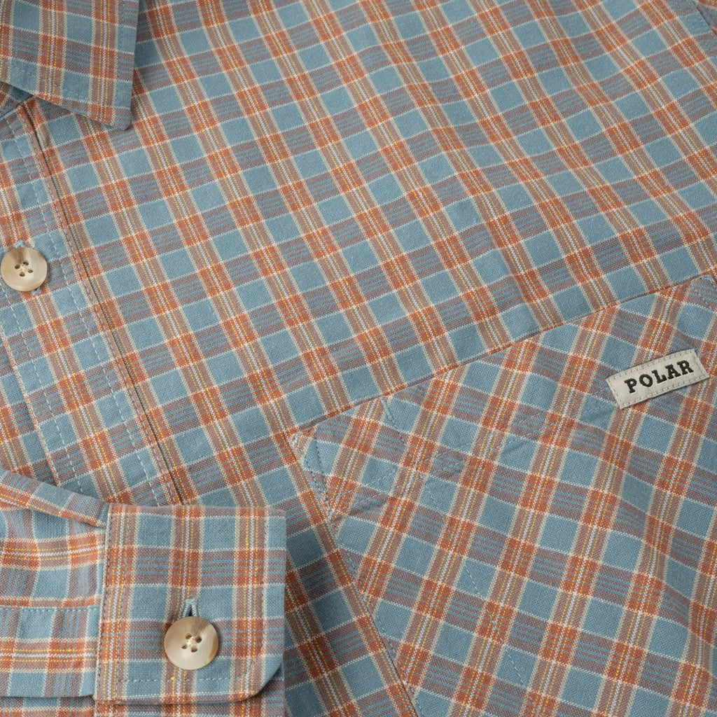 Polar - Shirt - Mitchell LS Flannel - blue/rust