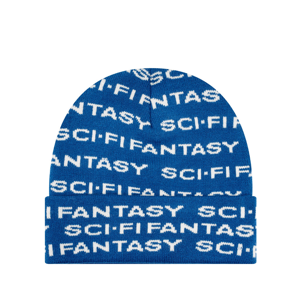 Sci-Fi Fantasy - Beanie - Repeat Logo - blue