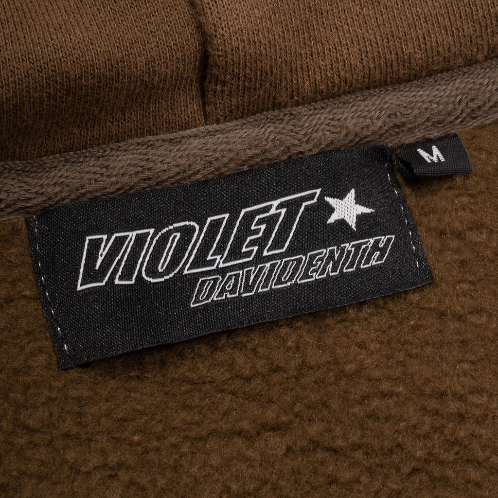 Violet! - Zip Hoodie - Logo - brown